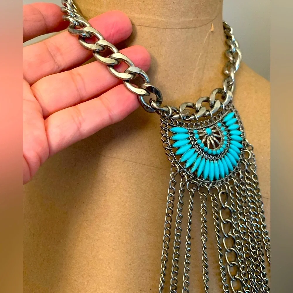 Southwestern Bohemian Boho Statement Necklace